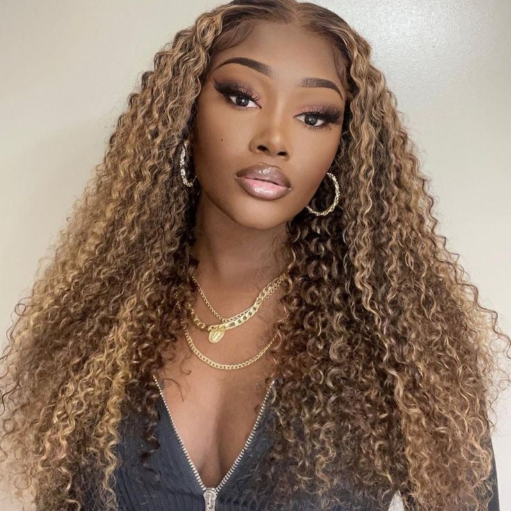 Waterwave Honey Brown wig 13x4