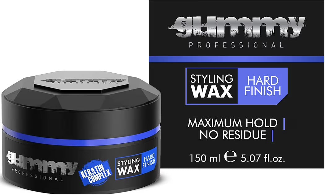 Gummy professional styling wax hard finish