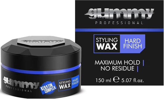 Gummy professional styling wax hard finish