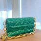 Sac à main - Vert avec chaîne en or