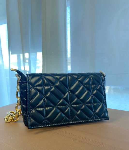 Sac à main - Noir avec chaîne en or