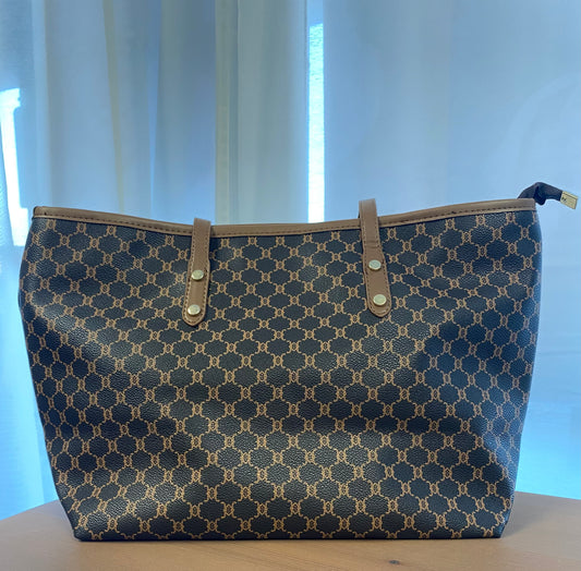 Grand Tote Bag - Noir et Brun