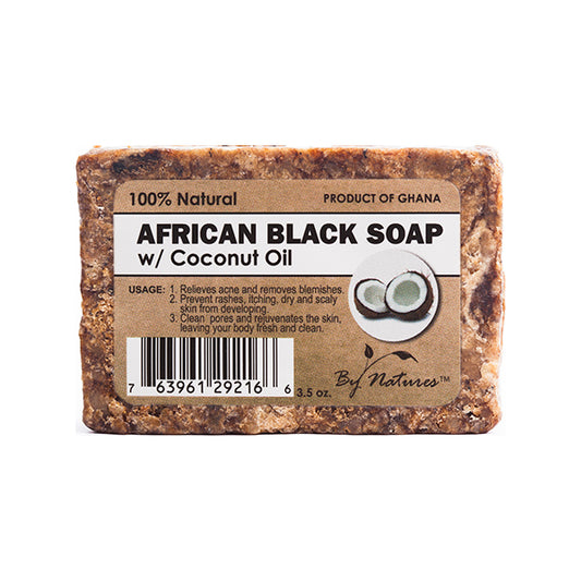 By natures African Black Soap  Coconut oil