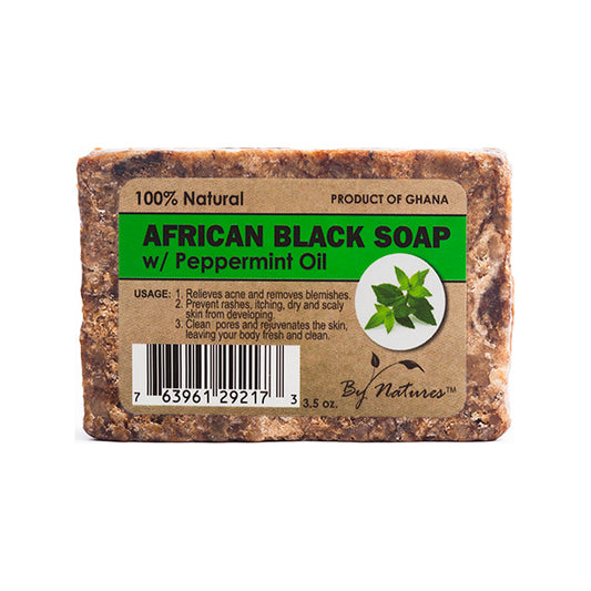 By natures African Black Soap Peppermint oil