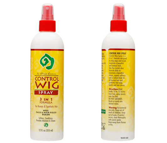 African essence - Control wig spray formule, 3 en 1/ 12 oz
