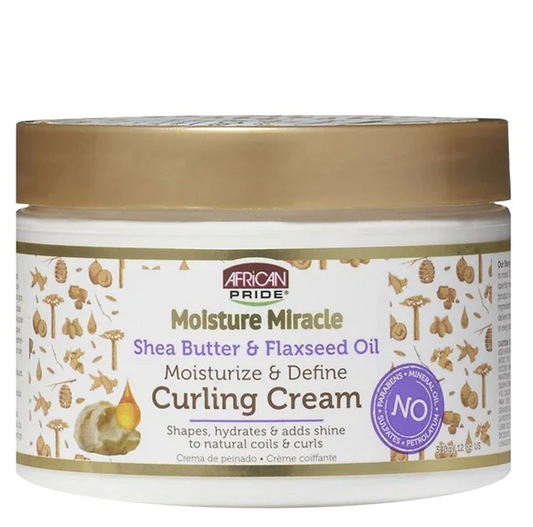 African Pride Moisture Miracle Shea Butter & Flaxseed Oil Curling Cream