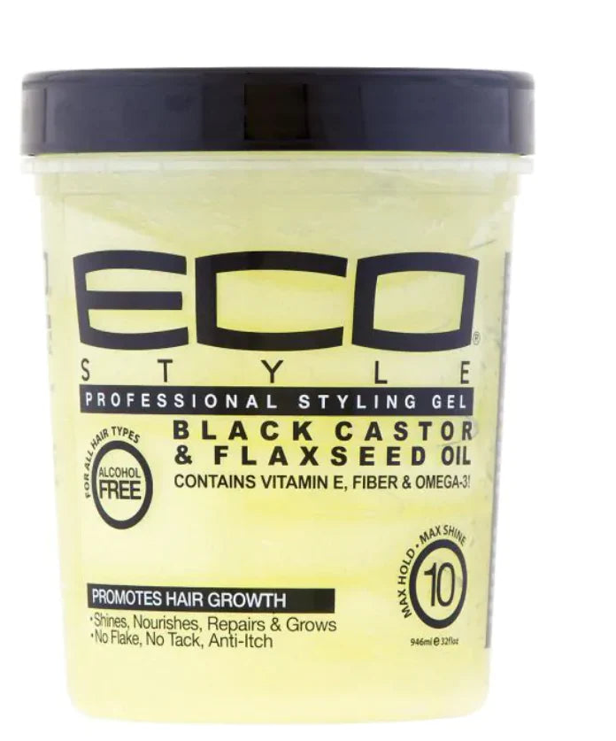 Eco Style Gel Black Castor & Flaxseed /32oz